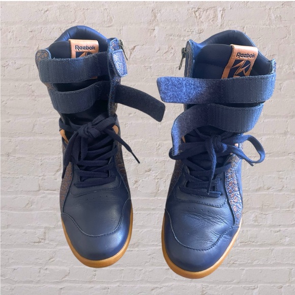 Reebok Alicia Keys High Top Wedge Sneakers - Women's Size 6.5 - Blue - Picture 9 of 12